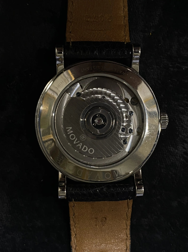 MOVADO Museum Classic Stainless Steel Automatic Men's Watch w/ Exhibition Back - $3K Appraisal Value! ✓ APR 57