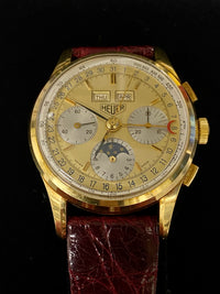 TAG HEUER Limited Edition Golden Hours 18K Yellow Gold Triple Calendar Watch - $20K Appraisal Value! ✓ APR 57