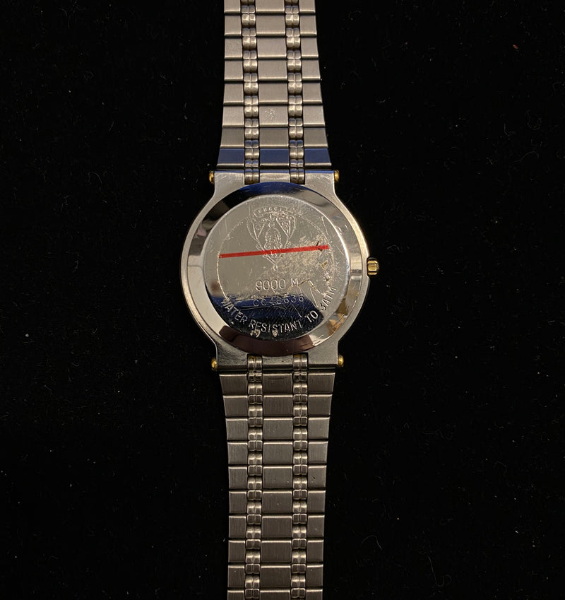 GUCCI Classic Date Quartz Unisex Two Tone Watch, Ref. #9000M - $3K Appraisal Value! ✓ APR 57