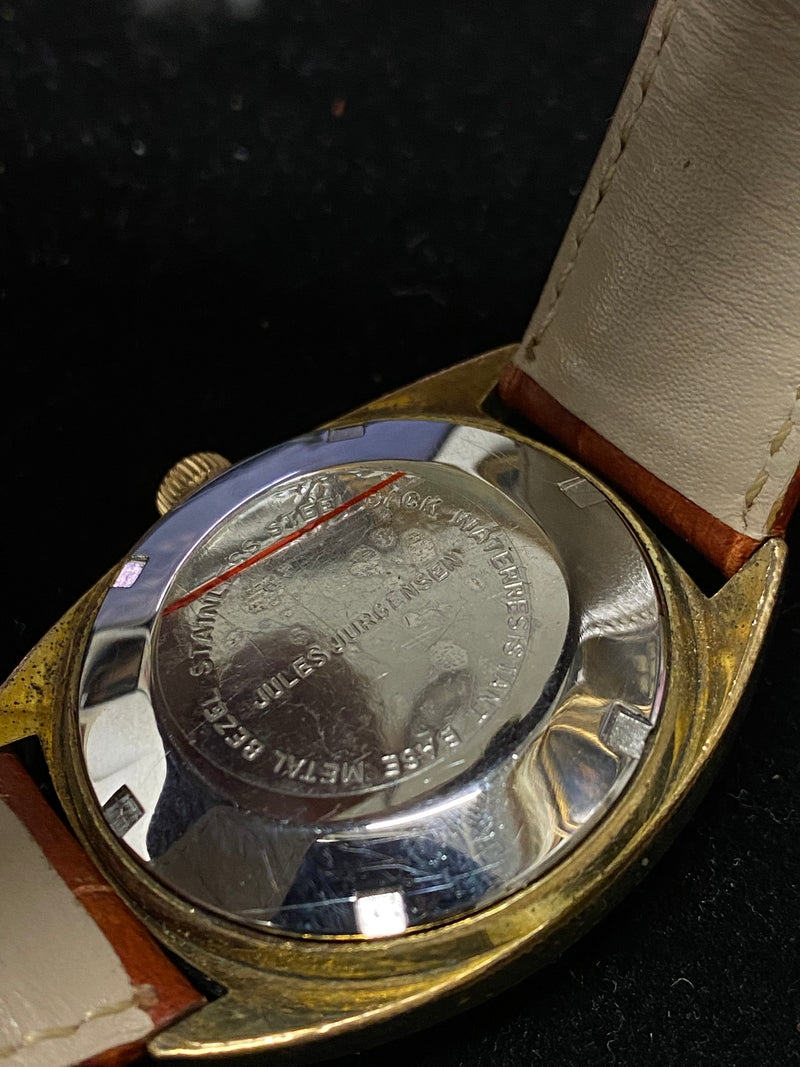 JULES JURGENSEN Incredible Vintage 1960s Gold-tone Watch w/ Date - $4K Appraisal Value! ✓ APR 57