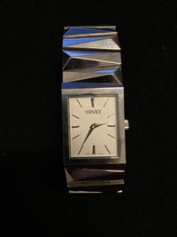 VERSACE Rare Art-Deco Style Stainless Steel Rectangular Unisex Wristwatch - $6K Appraisal Value! ✓ APR 57