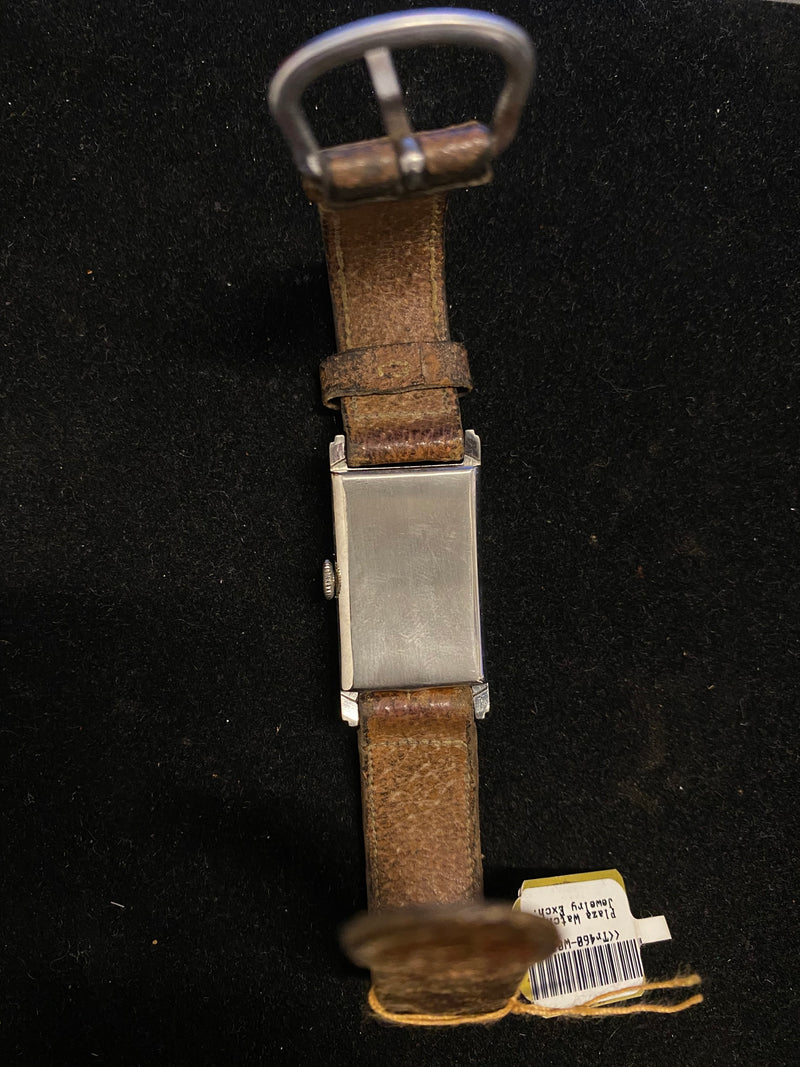 LYCEUM Vintage C. 1930s Men's Stainless Steel Rectangular Wristwatch - $5K Appraisal Value! ✓ APR 57