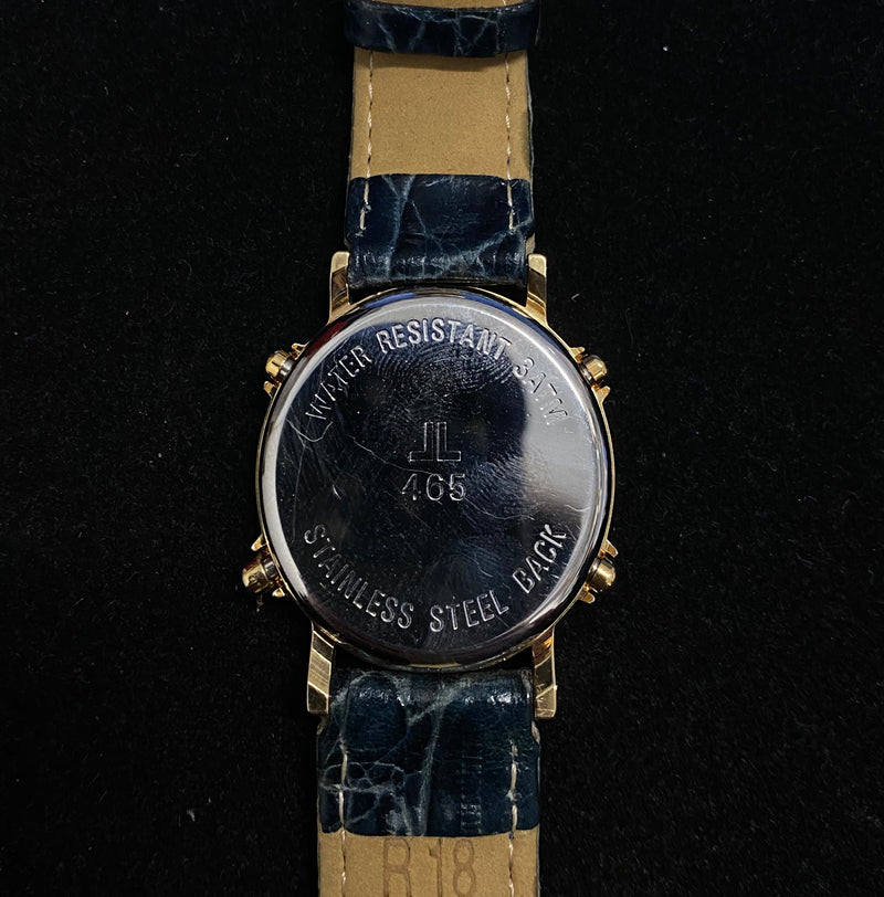 JACQUES LEMANS Chronograph Alarm Yellow Gold Unisex Wristwatch - $2K Appraisal Value! ✓ APR 57