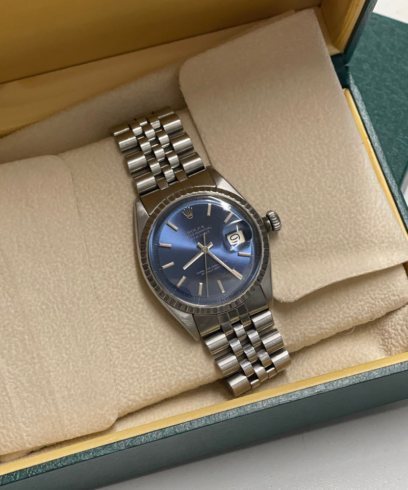 Rolex Vintage Oyster Datejust circa. 1970 with Original Blue Sapphire-Colored Dial - $20K Appraisal Value! APR 57