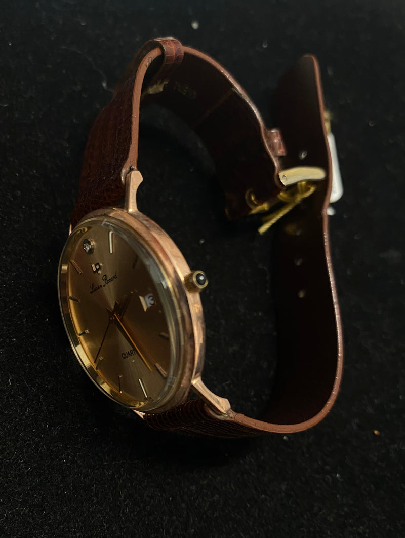 LUCIEN PICCARD Amazing 14K Rose Gold Unisex Watch w/ Diamond Hour Marker - $6K Appraisal Value! ✓ APR 57
