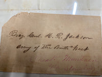 JEFFERSON DAVIS Original American Civil War 1861 Letter to Gen. H.R. Jackson, 1861 - $25K Appraisal Value w/ CoA!! APR 57