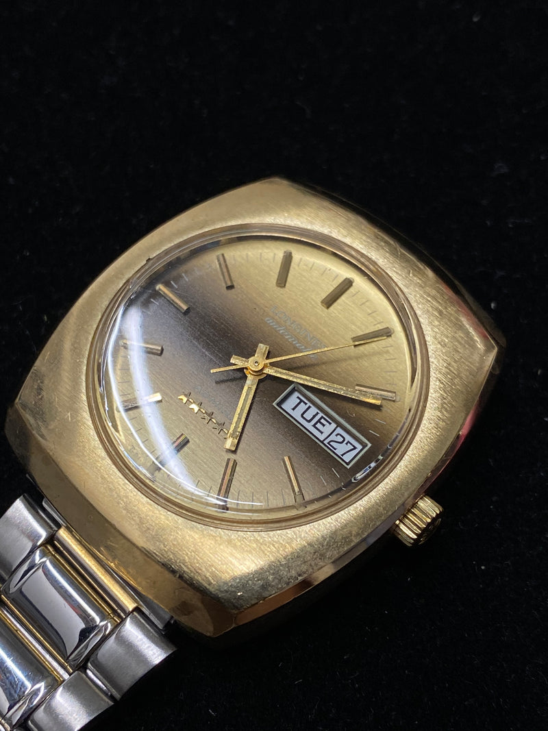 LONGINES Admiral Two-Tone Automatic Stainless Steel & Yellow Gold Men's Watch - $6K Appraisal Value! ✓ APR 57