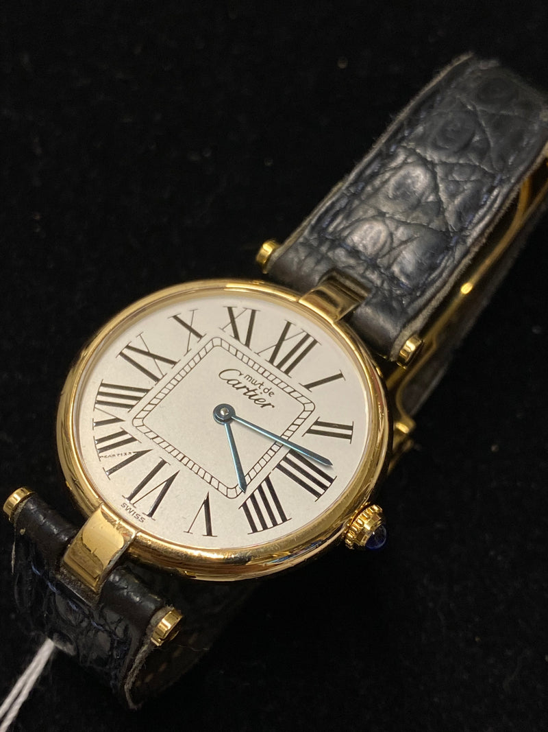 CARTIER Incredibly Rare Must de Cartier Gold-Tone Unisex Watch - $7K Appraisal Value! ✓ APR 57