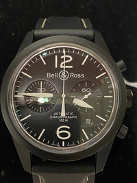 BELL & ROSS Chronograph Auto Men's Watch w/ Date Feature - $6K Appraisal Value! ✓ APR 57
