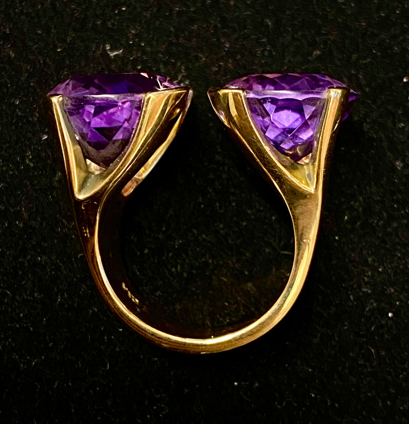 Gavello Designer 30ct Purple Amethyst 18K Yellow Gold Ring - $10K Appraisal Value!* APR 57