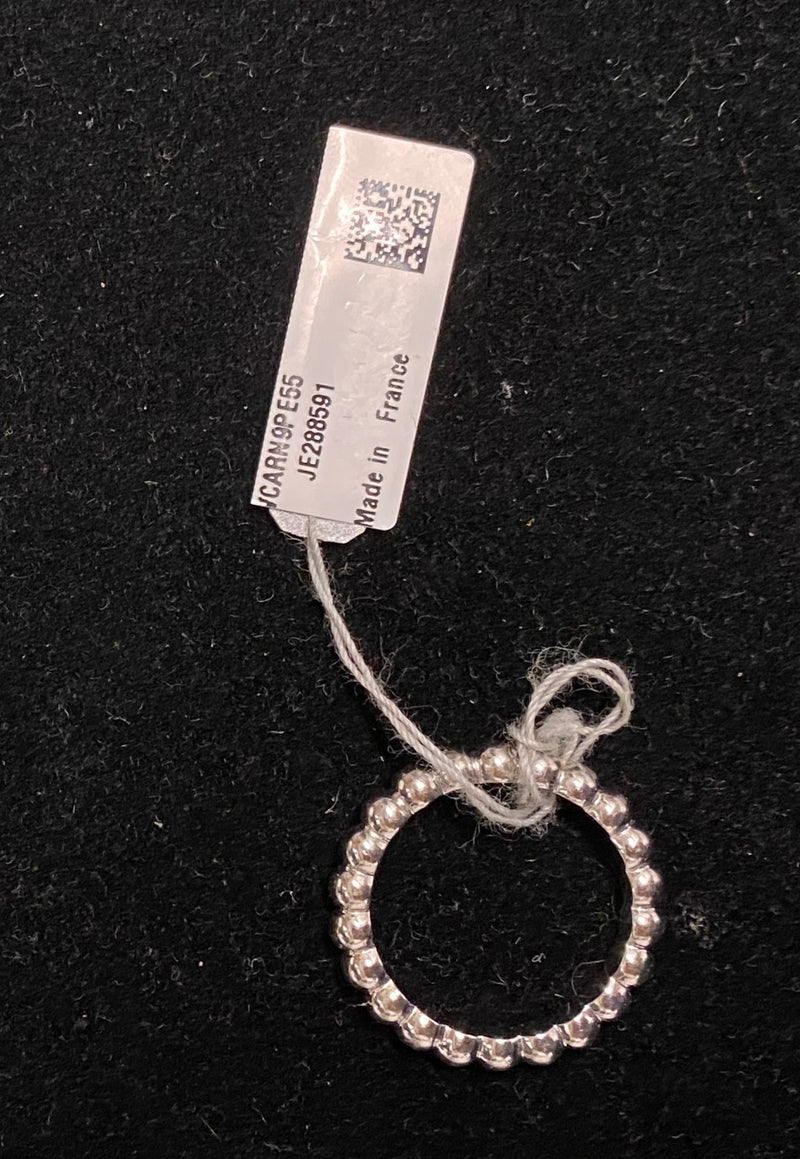 VAN CLEEF & ARPELS Perlée Pearls of Gold Medium Ring 18K White Gold - Discontinued Model -$3K Appraisal Value! APR 57