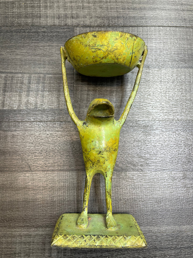 François Melin RARE Modern Decor Japanese Bronze Frog Sculpture $10K APR w COA!! APR57