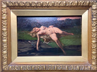 Rare Oil Painting Portrait of a Nude Woman Signed Klinkenberg $100k APR w COA!!! APR57