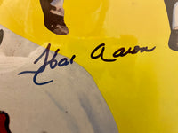 RARE ORIGINAL 1954 MAJOR LEAGUE BASEBALL CARD LIMITED EDITION PRINT SIGNED HANK AARON $4,000 APPRAISAL VALUE WITH TWO CERTIFICATES OF AUTHENTICITY APR57