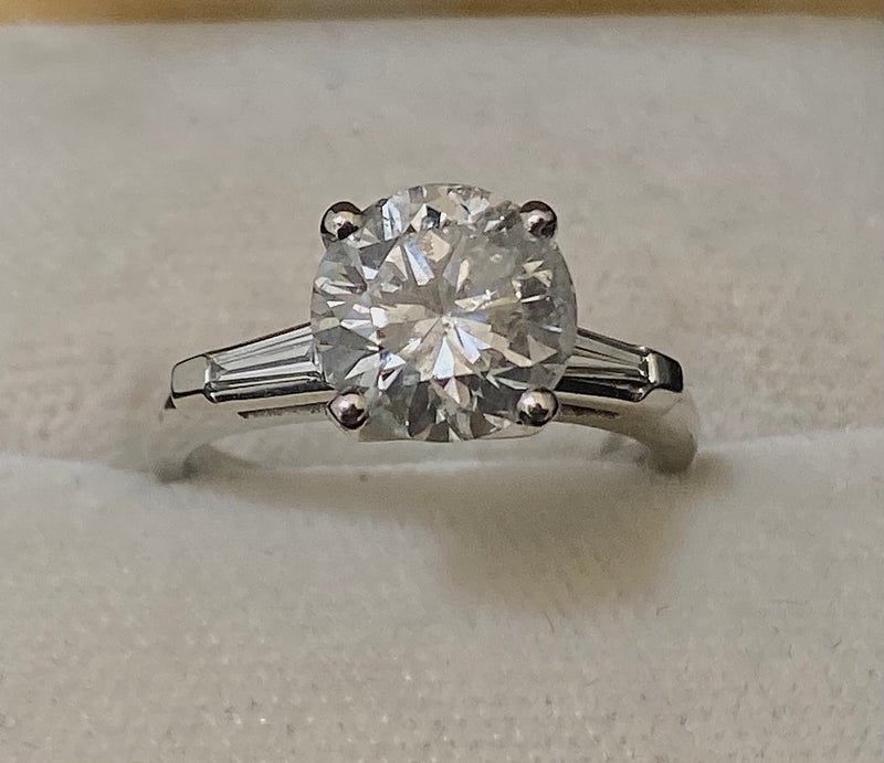 Beautiful Platinum & Diamond Engagement Ring - $65K Appraisal Value w/ CoA} APR57
