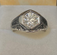 Incredible Men's 18K White Gold with 2.50+ Ct. Diamond Ring - $60K Appraisal Value w/CoA} APR57