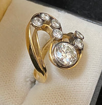 1920's Antique Solid Yellow Gold & White Gold 7-Diamond Ring - $65K Appraisal Value w/CoA} APR57