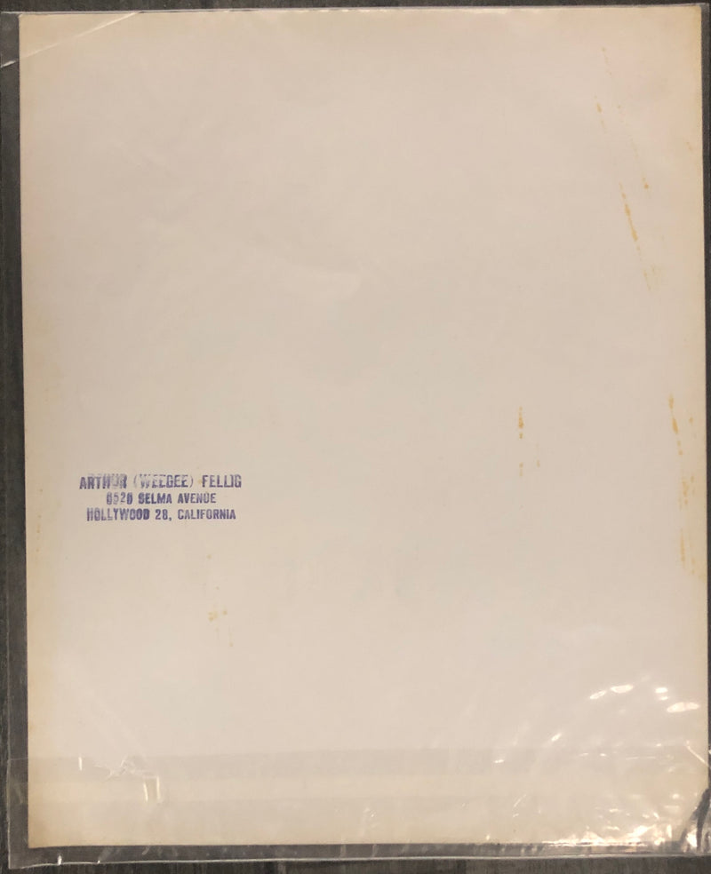 WEEGEE - ARTHUR FELLIG "Drunk Tank" Original Silver Gelatin Print, C.1950's (Collection #6 of 9) - $20K Appraisal Value ✓ APR 57