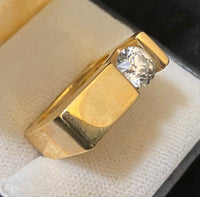 Unique Designer's Solid Yellow Gold with Old Mine Diamond Unisex Ring - $35K Appraisal Value w/CoA} APR57