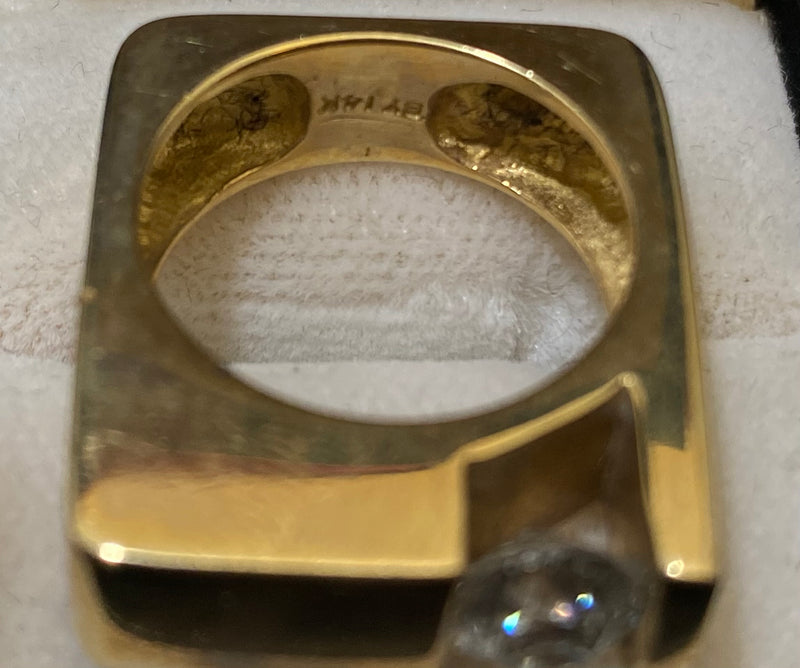 Unique Designer's Solid Yellow Gold with Old Mine Diamond Unisex Ring - $35K Appraisal Value w/CoA} APR57