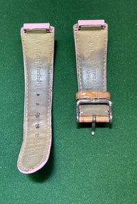 Techno Marine Pink Padded Stittched Crocodile Watch Strap -$600 VALUE w/ CoA! APR57