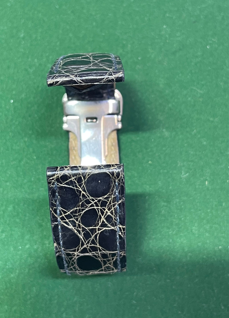 Cartier Dark Brown Padded Crocodile Watch Strap -$800 VALUE w/ CoA! APR57