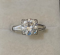 Beautiful Designer Platinum 2.50+ Ct. Diamond with Accent Stone Engagement Ring - $100K Appraisal Value w/CoA} APR57