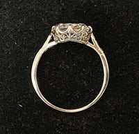 Unique Designer's 18K White Gold Oval Diamond with Accent Engagement Ring - $65K Appraisal Value w/CoA} APR57
