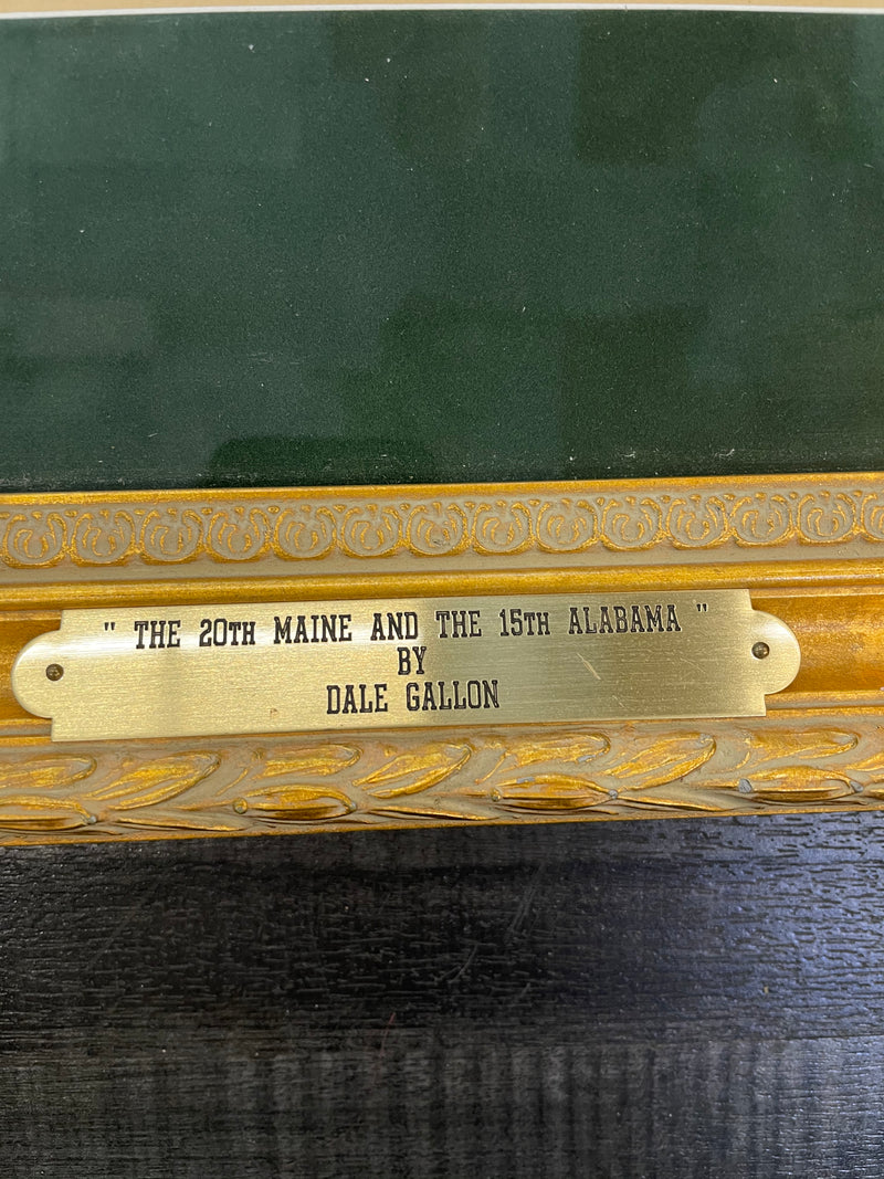 DALE GALLON "THE 20TH MAINE & 15TH ALABAMA" 1863 SIGNED & FRAMED-$5K APR W COA!! APR57