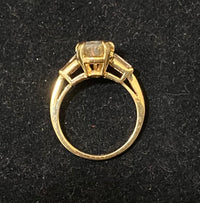 Unique Solid Yellow Gold Pear Diamond with Accent Engagement Ring - $40K Appraisal Value w/CoA} APR57