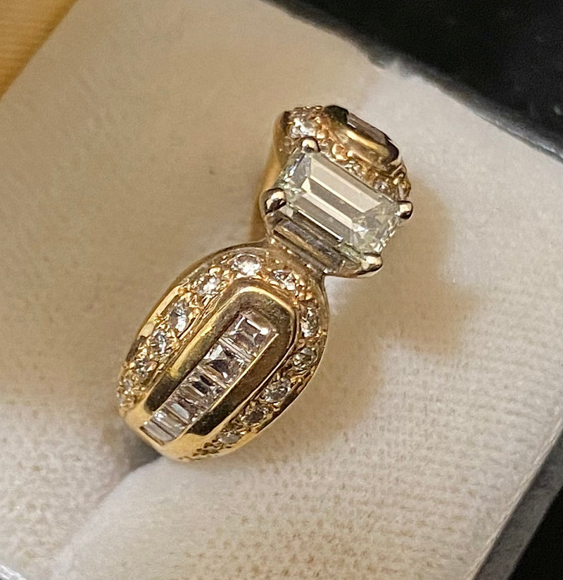 Solid Yellow Gold Emerald & 42-Diamond Ring - $40K Appraisal Value w/CoA} APR57
