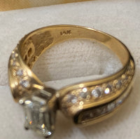 Solid Yellow Gold Emerald & 42-Diamond Ring - $40K Appraisal Value w/CoA} APR57