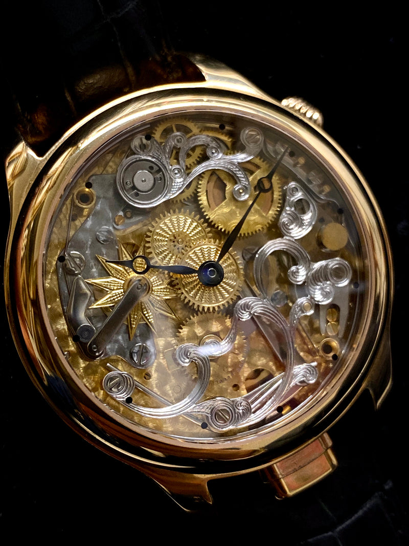 NIVREL Repetition Skeleton Automatic Men's Watch in 18K Rose Gold - Incredible - $70K Appraisal Value! ✓ APR 57