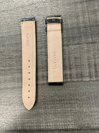 Cartier  Black Padded Stitched Crocodile Watch Strap -$800 VALUE w/ CoA! APR57
