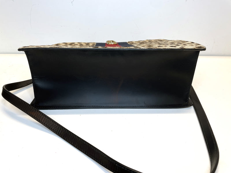 Gucci Sylvie Top Handle Tote Leather Large Black W/ Receipt 100