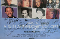 Arista 15th Anniversary Concert 1990 Original Promo Poster Signed By Whitney Houston + More - $150K APR w COA! APR 57