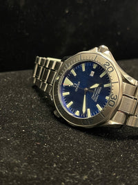 OMEGA SeaMaster Stainless Steel Diving Watch w/ Blue Wave Dial - $10K APR w/ CoA APR 57