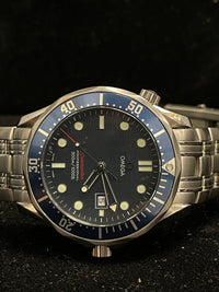 OMEGA SeaMaster Stainless Steel Diving Watch w/ Dark Blue Wave Dial - $8K APR w/ CoA APR 57