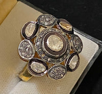 Antique Design 22K Yellow Gold 4.50 Ct. Diamond Ring - $15K Appraisal Value w/CoA} APR57