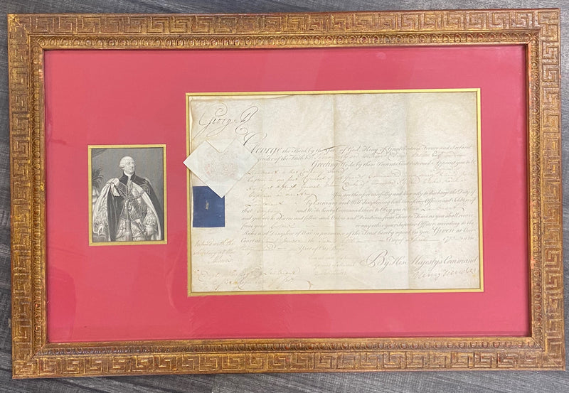 Original King George III Appointment Letter - $6K APR Value with CoA! APR57