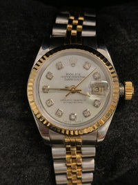 ROLEX Datejust SS&18K Gold Ladies Watch w/ Diamond Dial - $20K APR Value w/ CoA! APR 57