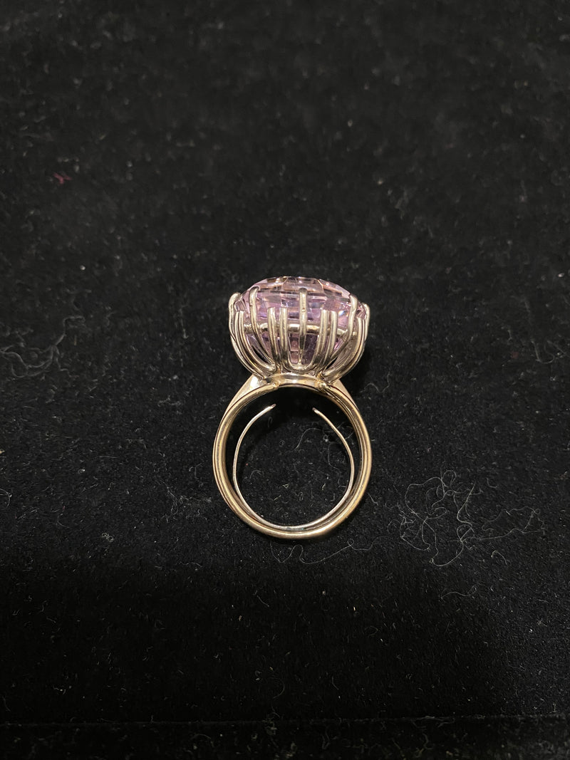 1950's Designer 50 Ct. Kunzite Ring in Solid White Gold - $15K Appraisal Value w/ CoA! } APR 57