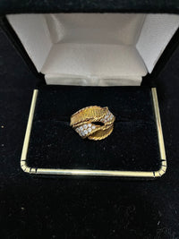 1930's French Designer 18K YG 20 Diamond Ring - $15K Appraisal Value w/ CoA } APR 57