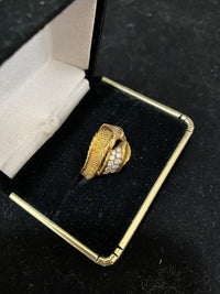 1930's French Designer 18K YG 20 Diamond Ring - $15K Appraisal Value w/ CoA } APR 57