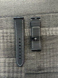 ANERAI Black Padded Crocodile W/ White Stitched Watch Strap -$800 VALUE w/ CoA! APR57