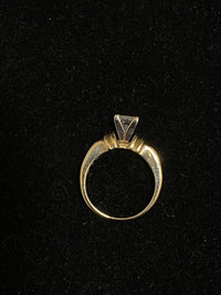 BEAUTIFUL Designer Solid Yellow Gold Princess-Cut Diamond Engagement Ring - $15K Appraisal Value w/ CoA } APR 57