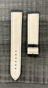 EBERHARD Black Padded Crocodile Watch Strap -$700 VALUE w/ CoA! APR57