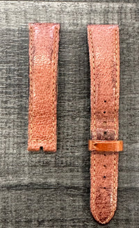 BVLGARI Tan Brown Padded Stitched Pig Skin Watch Strap -$650 VALUE w/ CoA ! APR57