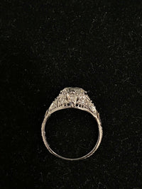 1920's Antique Design Platinum with 13 Diamonds Ring - $15K Appraisal Value w/CoA} APR 57