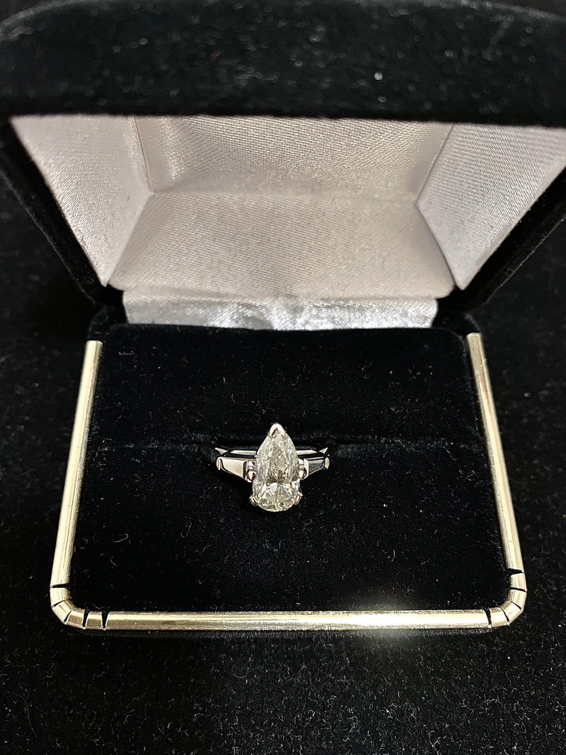 Unique Designer Solid White Gold 3-stone style Diamond Engagement Ring - $20K Appraisal Value w/ CoA} APR 57